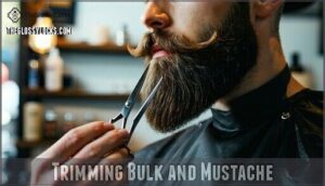 trimming bulk and mustache