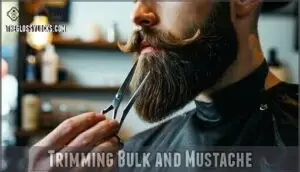 trimming bulk and mustache