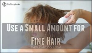 use a small amount for fine hair