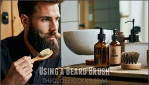 using a beard brush