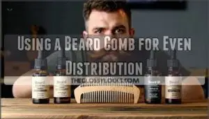 using a beard comb for even distribution