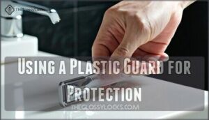 using a plastic guard for protection