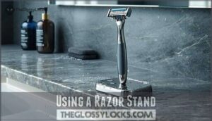 using a razor stand