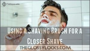 using a shaving brush for a closer shave