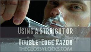 using a straight or double-edge razor