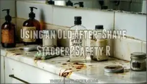 using an old after-shave stagger?safety r