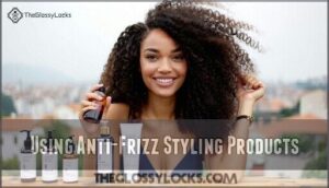 using anti-frizz styling products