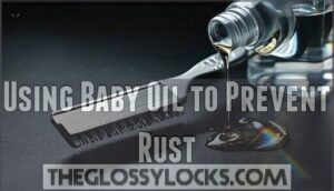 using baby oil to prevent rust