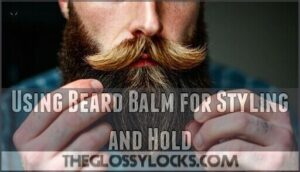 using beard balm for styling and hold