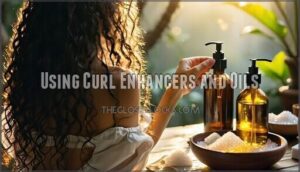 using curl enhancers and oils