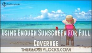 using enough sunscreen for full coverage