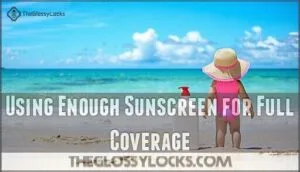 using enough sunscreen for full coverage