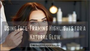 using face-framing highlights for a natural glow