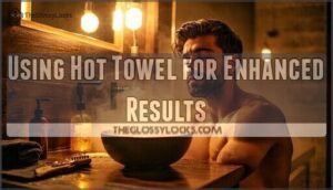 using hot towel for enhanced results