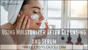 using moisturizer after cleansing and serum