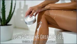 using shaving cream or gel