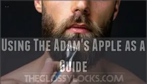 using the adam's apple as a guide