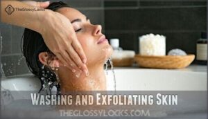 washing and exfoliating skin washing and exfoliating skin