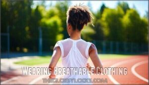 wearing breathable clothing