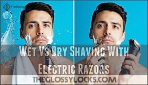 wet vs dry shaving with electric razors