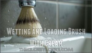 wetting and loading brush with cream