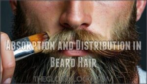 absorption and distribution in beard hair