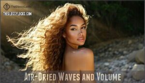air-dried waves and volume