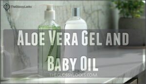 aloe vera gel and baby oil