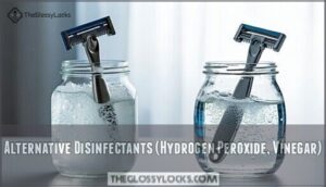 alternative disinfectants (hydrogen peroxide, vinegar)
