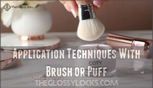application techniques with brush or puff