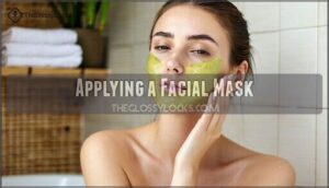 applying a facial mask