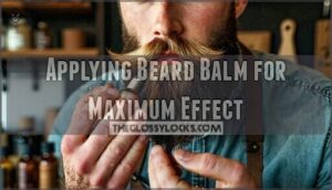 applying beard balm for maximum effect