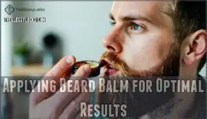 applying beard balm for optimal results