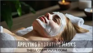 applying hydrating masks applying hydrating masks