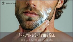 applying shaving gel
