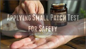 applying small patch test for safety