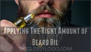 applying the right amount of beard oil