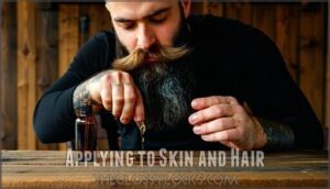 applying to skin and hair