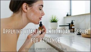 applying vitamin c antioxidant serum for radiance