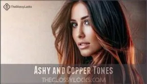 ashy and copper tones