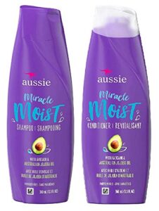 Aussie Miracle Moist Shampoo and B07PFGCMQ4