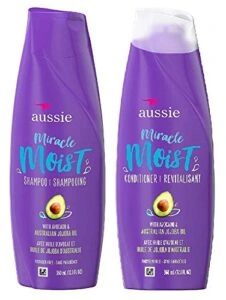 Aussie Miracle Moist Shampoo and B07PFGCMQ4