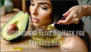 avocado and olive oil mask for damaged hair