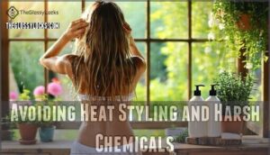 avoiding heat styling and harsh chemicals