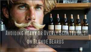 avoiding heavy or overly scented oils on blonde beards