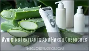 avoiding irritants and harsh chemicals