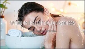 avoiding irritation and redness