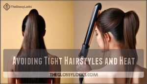 avoiding tight hairstyles and heat