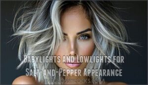 babylights and lowlights for salt-and-pepper appearance