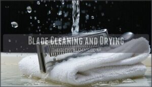 blade cleaning and drying